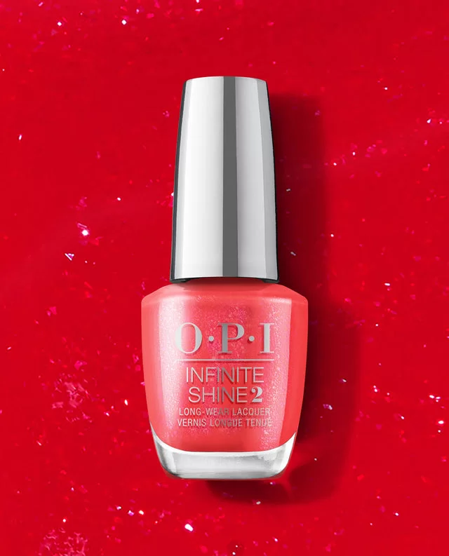 OPI Infinite Shine - Left Your Texts on Red